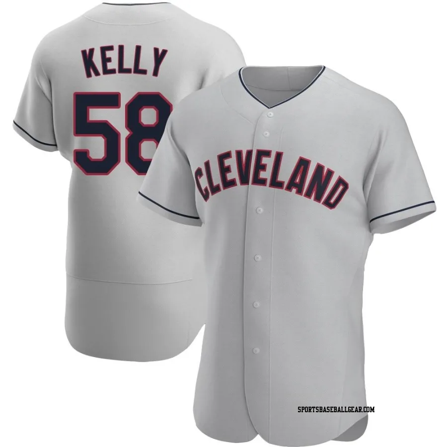 Michael Kelly Men's Cleveland Guardians Gray Authentic Road Jersey