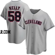 Michael Kelly Men's Cleveland Guardians Gray Replica Road Jersey