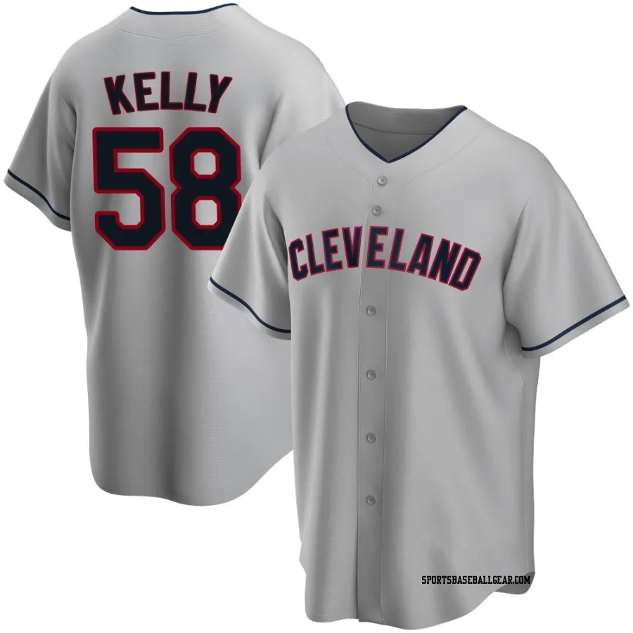 Michael Kelly Men's Cleveland Guardians Gray Replica Road Jersey