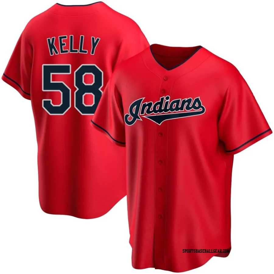 Michael Kelly Men's Cleveland Guardians Red Replica Alternate Jersey