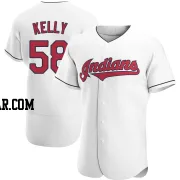 Michael Kelly Men's Cleveland Guardians White Authentic Home Jersey