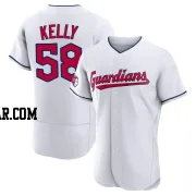 Michael Kelly Men's Cleveland Guardians White Authentic Home Jersey