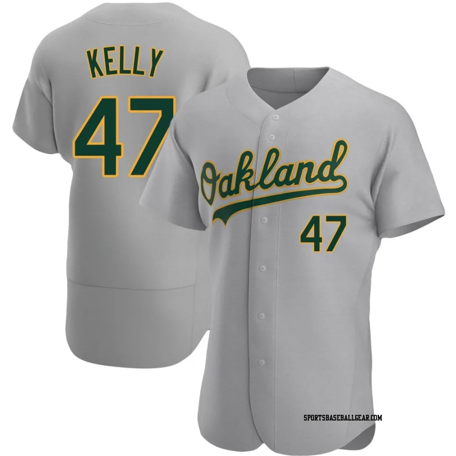 Michael Kelly Men's Oakland Athletics Gray Authentic Road Jersey