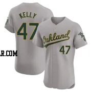 Michael Kelly Men's Oakland Athletics Gray Elite Road Jersey