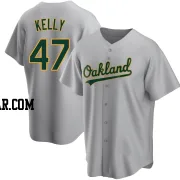 Michael Kelly Men's Oakland Athletics Gray Replica Road Jersey