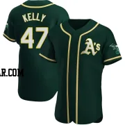 Michael Kelly Men's Oakland Athletics Green Authentic Alternate Jersey