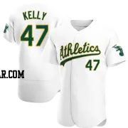 Michael Kelly Men's Oakland Athletics White Authentic Home Jersey