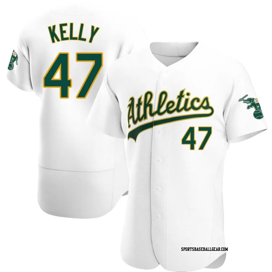 Michael Kelly Men's Oakland Athletics White Authentic Home Jersey