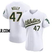 Michael Kelly Men's Oakland Athletics White Elite Home Jersey