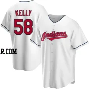 Michael Kelly Youth Cleveland Guardians White Replica Home Jersey