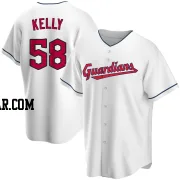 Michael Kelly Youth Cleveland Guardians White Replica Home Jersey