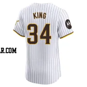 Michael King Men's San Diego Padres White Elite Home Patch Jersey