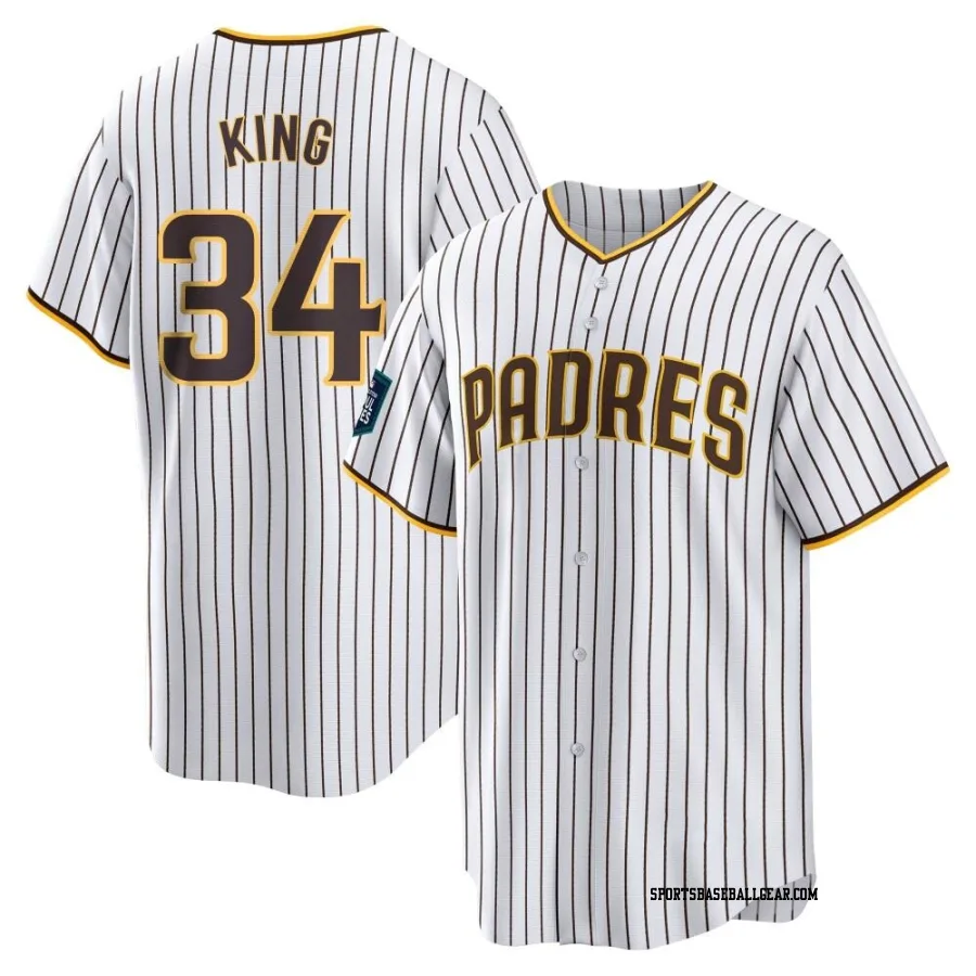 Michael King Men's San Diego Padres White Replica 2024 World Tour Seoul Series Home Jersey