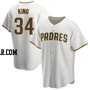 Michael King Men's San Diego Padres White/Brown Replica Home Jersey