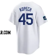 Michael Kopech Men's Los Angeles Dodgers White Replica 2024 World Tour Seoul Series Home Jersey