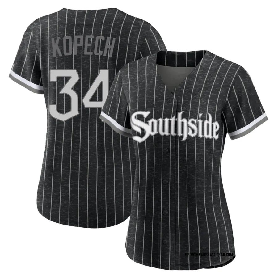 Michael Kopech Women's Chicago White Sox Black Authentic 2021 City Connect Jersey