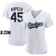 Michael Kopech Women's Los Angeles Dodgers White/Gold Authentic 2021 Gold Program Player Jersey