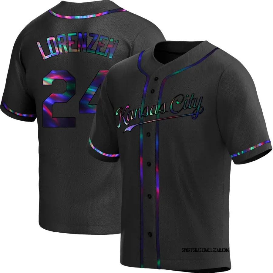 Michael Lorenzen Men's Kansas City Royals Black Holographic Replica Alternate Jersey