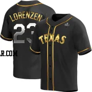 Michael Lorenzen Men's Texas Rangers Black Golden Replica Alternate 2023 World Series Jersey