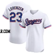 Michael Lorenzen Men's Texas Rangers Gold Elite White 2024 Collection Jersey