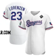 Michael Lorenzen Men's Texas Rangers White Authentic Home 2023 World Series Jersey