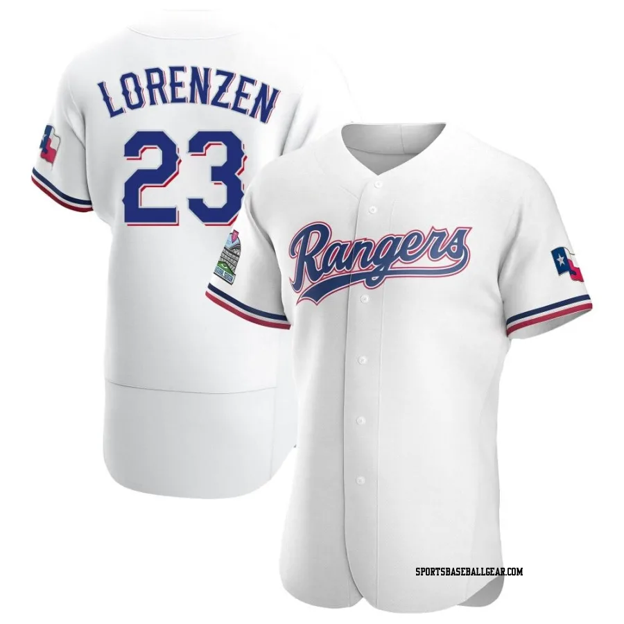 Michael Lorenzen Men's Texas Rangers White Authentic Home Jersey