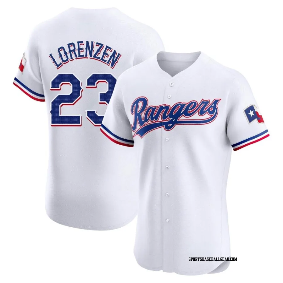 Michael Lorenzen Men's Texas Rangers White Elite Home Jersey