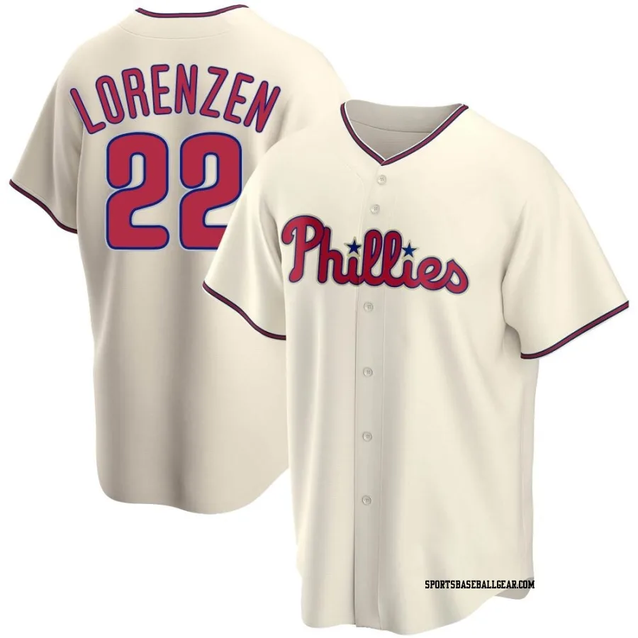 Michael Lorenzen Youth Philadelphia Phillies Cream Replica Alternate Jersey