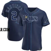 Michael Martinez Men's Tampa Bay Rays Navy Authentic Alternate Jersey