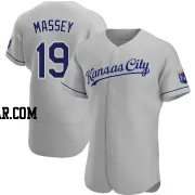 Michael Massey Men's Kansas City Royals Gray Authentic Road Jersey