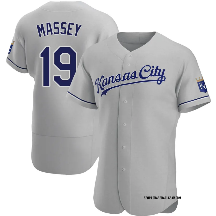 Michael Massey Men's Kansas City Royals Gray Authentic Road Jersey