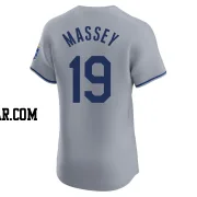 Michael Massey Men's Kansas City Royals Gray Elite Road Jersey