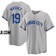 Michael Massey Men's Kansas City Royals Gray Replica 2022 Road Jersey