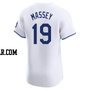 Michael Massey Men's Kansas City Royals White Elite Home Jersey