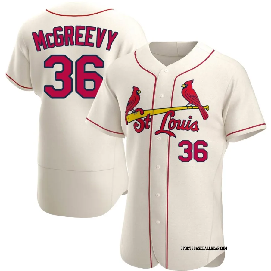 Michael McGreevy Men's St. Louis Cardinals Cream Authentic Alternate Jersey