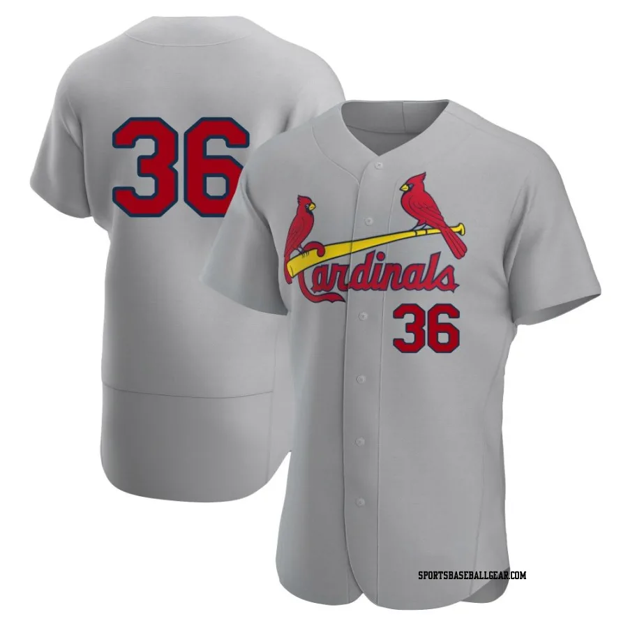 Michael McGreevy Men's St. Louis Cardinals Gray Authentic Road Jersey