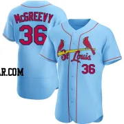 Michael McGreevy Men's St. Louis Cardinals Light Blue Authentic Alternate Jersey