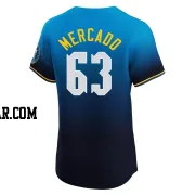 Michael Mercado Men's Philadelphia Phillies Blue Elite 2024 City Connect Jersey