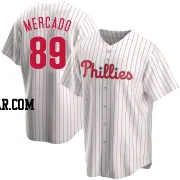 Michael Mercado Men's Philadelphia Phillies White Replica Home Jersey