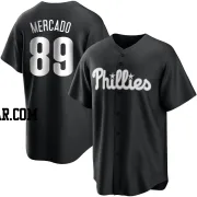 Michael Mercado Youth Philadelphia Phillies Black/White Replica Jersey