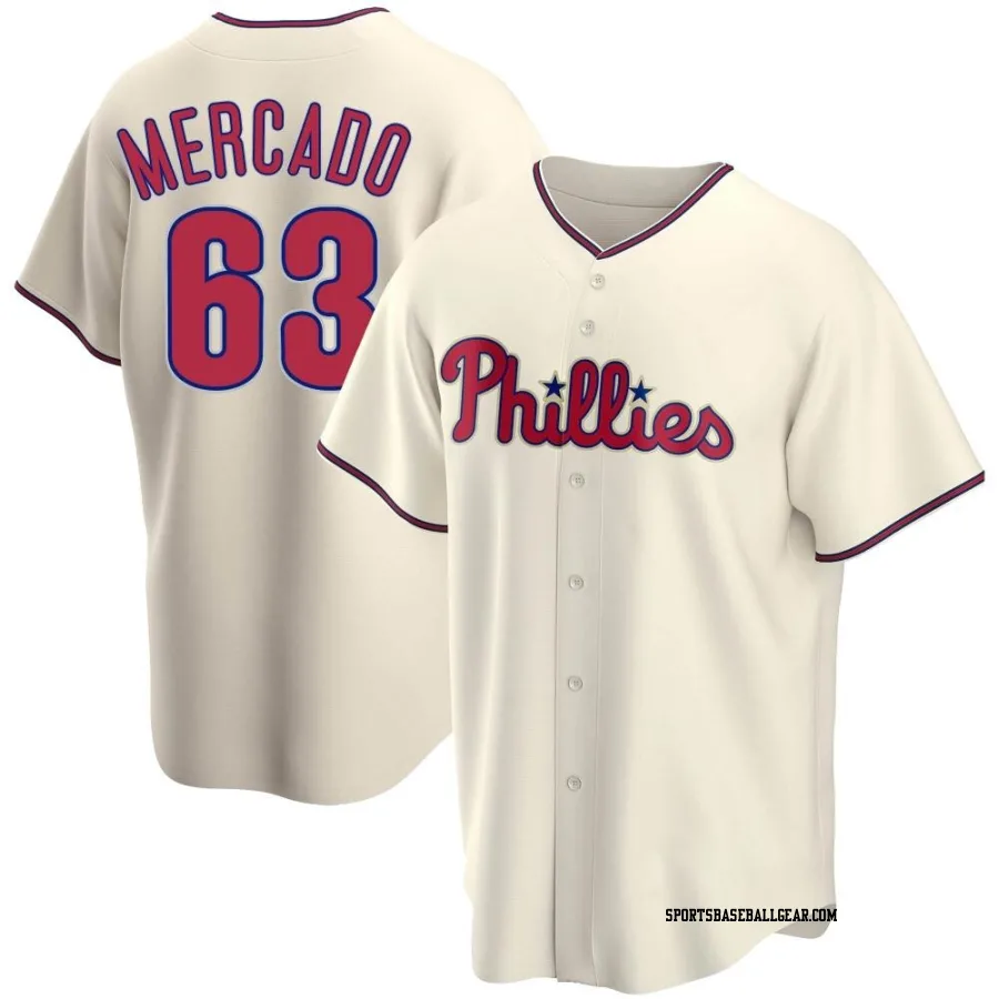 Michael Mercado Youth Philadelphia Phillies Cream Replica Alternate Jersey