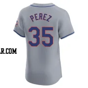 Michael Perez Men's New York Mets Gray Elite Road Jersey