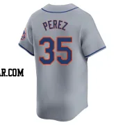 Michael Perez Men's New York Mets Gray Limited Away Jersey