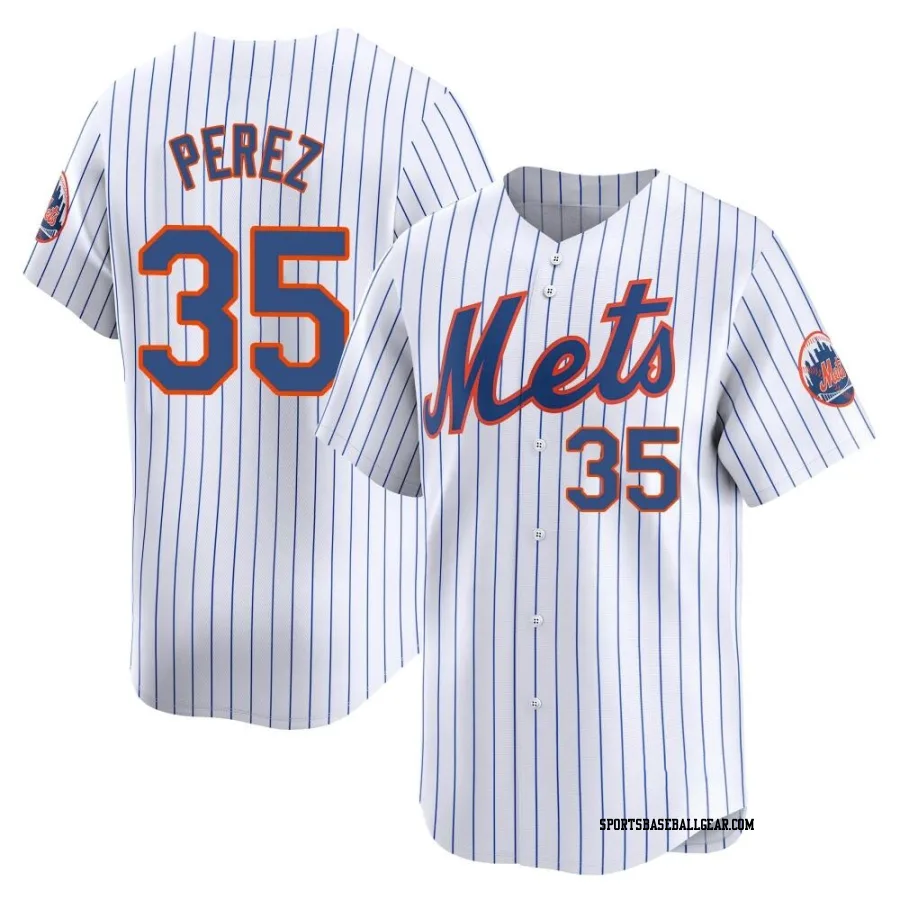 Michael Perez Men's New York Mets White Limited Home Jersey