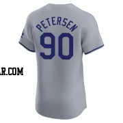 Michael Petersen Men's Los Angeles Dodgers Gray Elite Road Jersey