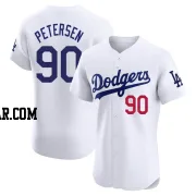 Michael Petersen Men's Los Angeles Dodgers White Elite Home Jersey