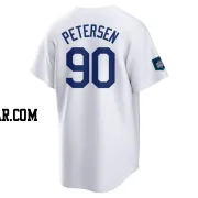 Michael Petersen Men's Los Angeles Dodgers White Replica 2024 World Tour Seoul Series Home Jersey