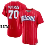 Michael Petersen Men's Miami Marlins Red Authentic 2021 City Connect Jersey