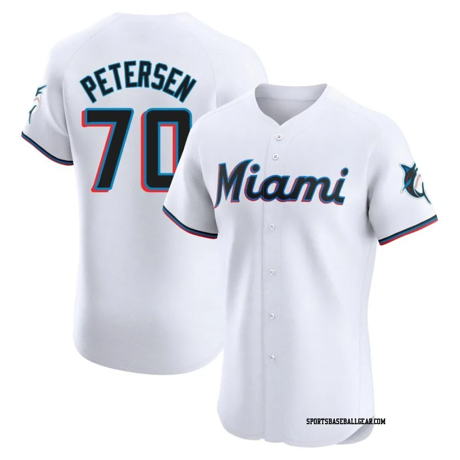 Michael Petersen Men's Miami Marlins White Elite Home Jersey