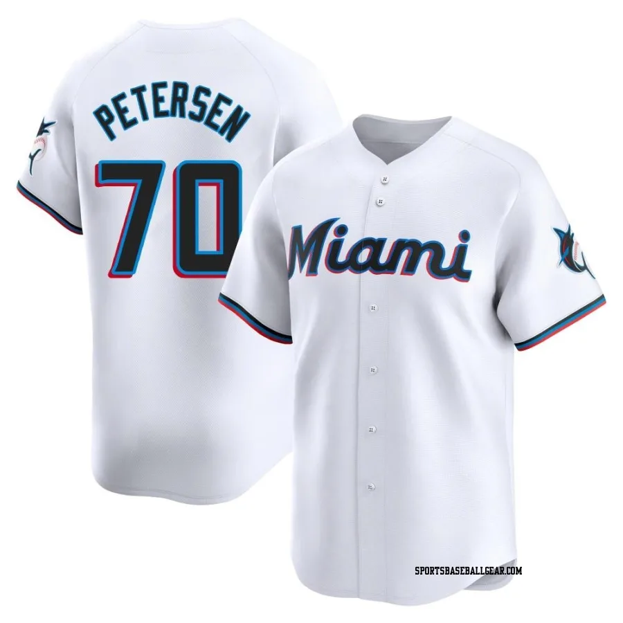 Michael Petersen Men's Miami Marlins White Limited Home Jersey